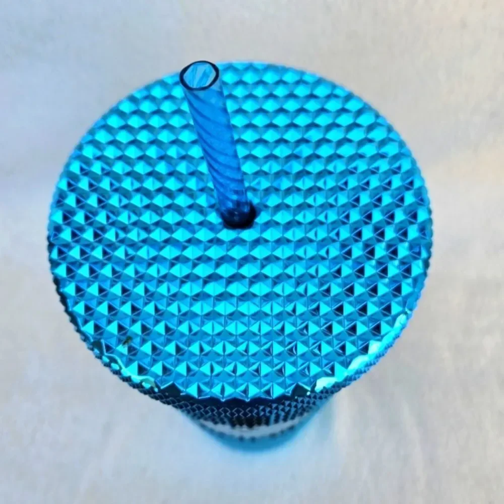 Starbucks Blue Chrome Studded Tumbler 24oz